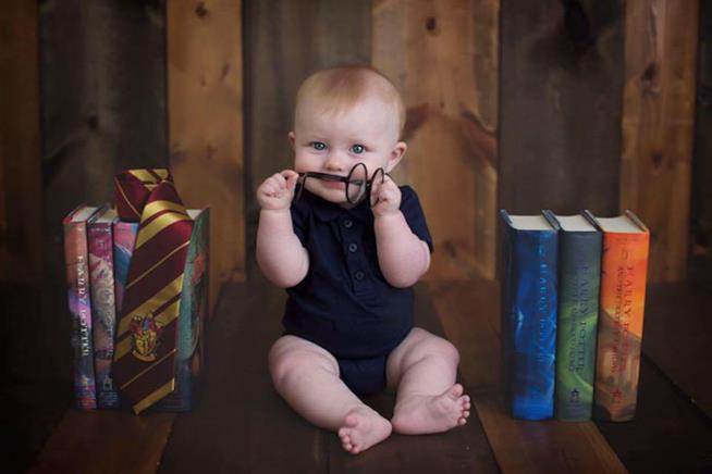 La camera avente come tema Harry Potter Bimbo con libri Harry Potter