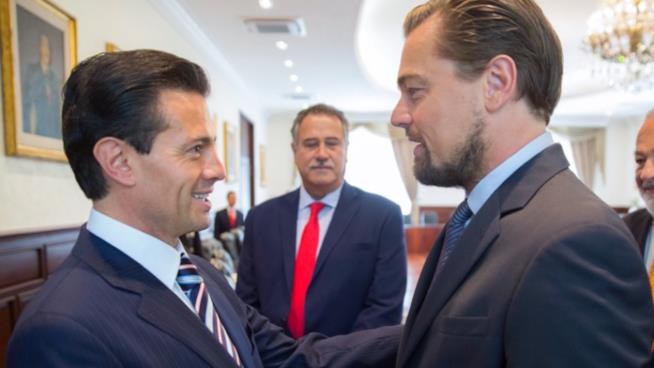 Leonardo DiCaprio chiede aiuto al governo messicano per salvare l'ambiente Leonardo DiCaprio incontra il presidente Nieto