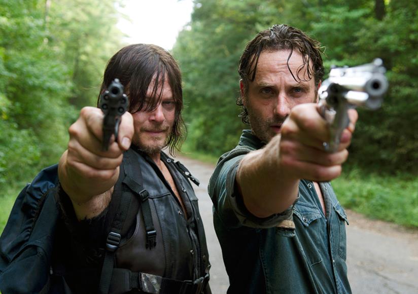 Rick Grimes e Daryl Dixon, protagonisti di The Walking Dead Daryl e Rick in una scena di The Walking Dead 6