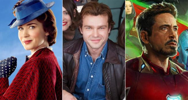 I film da non perdere nel 2018 di Disney Mary Poppins 2, Solo: A Star Wars Story, Avengers: Infinity War