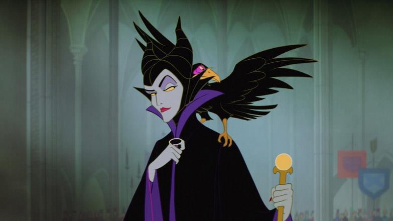 Malefica la villain de La Bella Addormentata Malefica in una scena de La Bella Addormentata