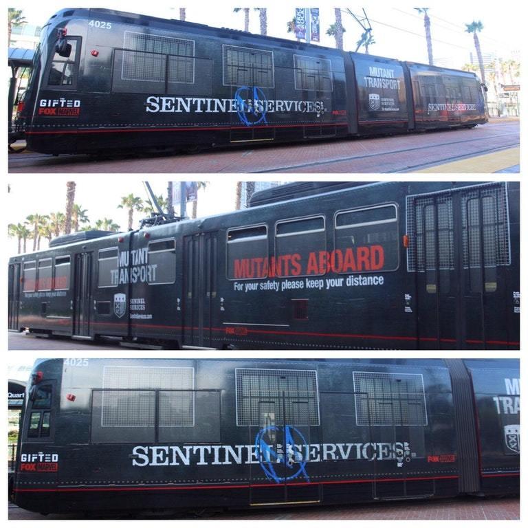 Trolley San Diego I treni della città di San Diego abbelliti a tema The Gifted