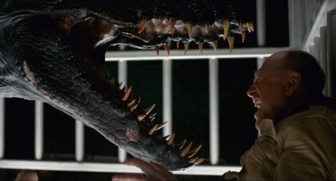 L'Indoraptor, il carnivoro ibrido di Jurassic World - Il regno distrutto Una scena mostrata nel trailer di Jurassic World - Il regno distrutto