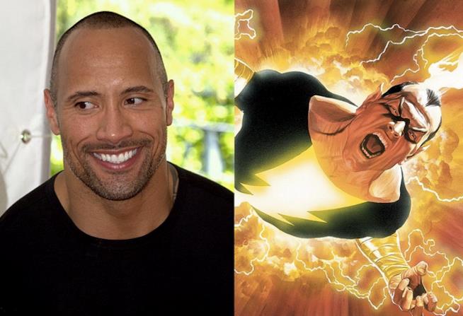 The Rock sarà Black Adam Un collage tra The Rock e Black Adam