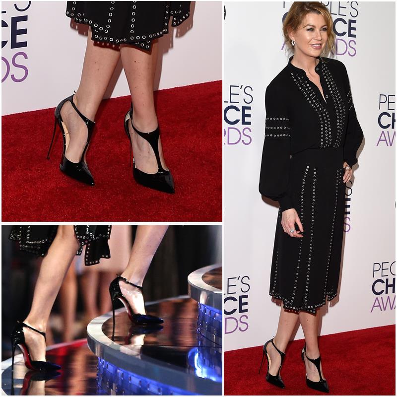 Ellen Pompeo Outfit Michael-Kors Christian-Louboutin Ellen Pompeo Outfit People's Choice Awards 2016