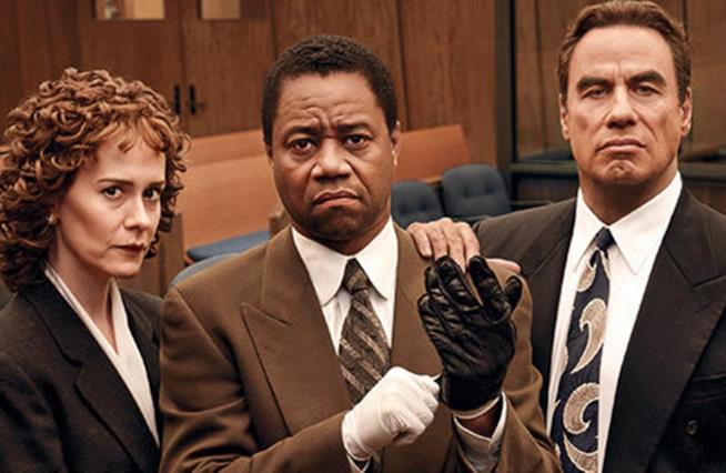 Sarah Paulson, Cuba Goodin JR e John Travolta in American Crime Story I protagonisti de il caso O.J.Simpson American Crime Story