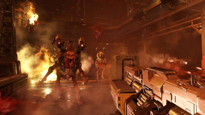 Un'ora di gameplay per la campagna di Doom Uno scatto in game dalla campagna di Doom