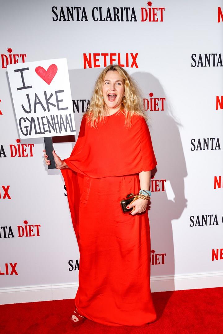 Drew Barrymore e l'amore per Jake Gyllenhaal Drew Barrymore alla premiere di Santa Clarita Diet 2