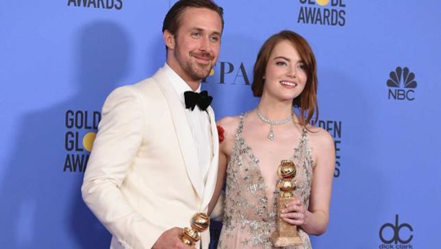 Ryan Gosling e Emma Stone Ryan Gosling e Emma Stone ai Golden Globes