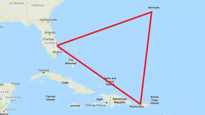 Dopo l'Area 51, c'è chi vuole invadere il Triangolo delle Bermude La mappa raffigurante il Triangolo delle Bermude