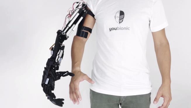 Youbionic, il braccio robotico stampato in 3D Il braccio robotico in 3D