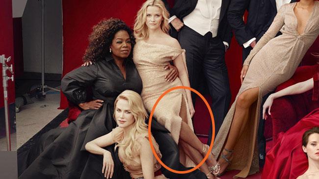 La cover di Vanity Fair: niente James Franco e tre gambe per Reese Whiterspoon La copertina dell'Hollywood Issue di Vanity Fair con Reese Witherspoon