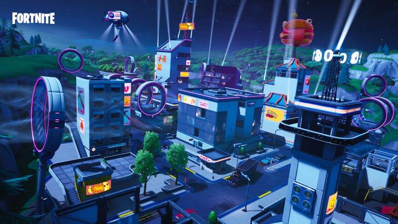 La Stagione 9 di Fortnite introduce due nuove località Immagine promozionale del Mega Mall, nuova località di Fortnite