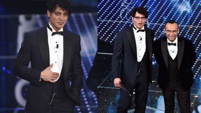 Gabriel Garko durante la prima serata del Festival di Sanremo Gabriel Garko durante alla prima serata del Festival di Sanremo
