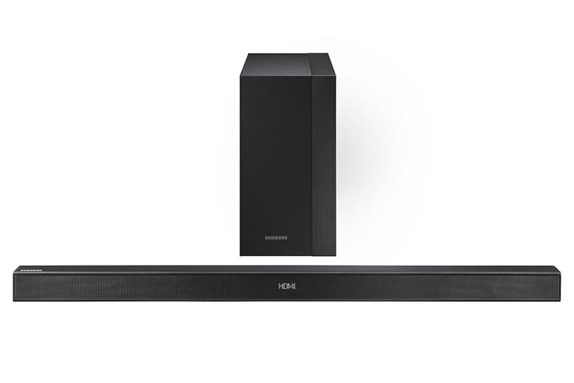 La soundbar HW-K450 di Samsung supporta il Bluetooth, per una configurazione senza fili Immagine stampa della Soundbar Samsung HW-K450