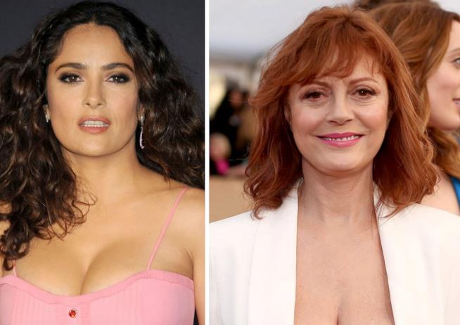 Salma Hayek pubblica un selfie hot con Susan Sarandon Primo piano di Salma Hayek e Susan Sarandon