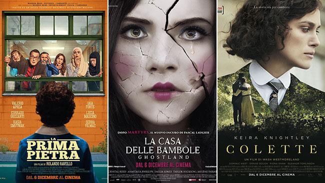 Weekend al cinema: i film in sala l'8 e 9 dicembre 2018 I poster dei film La prima pietra, Ghostland - La casa delle bambole, Colette
