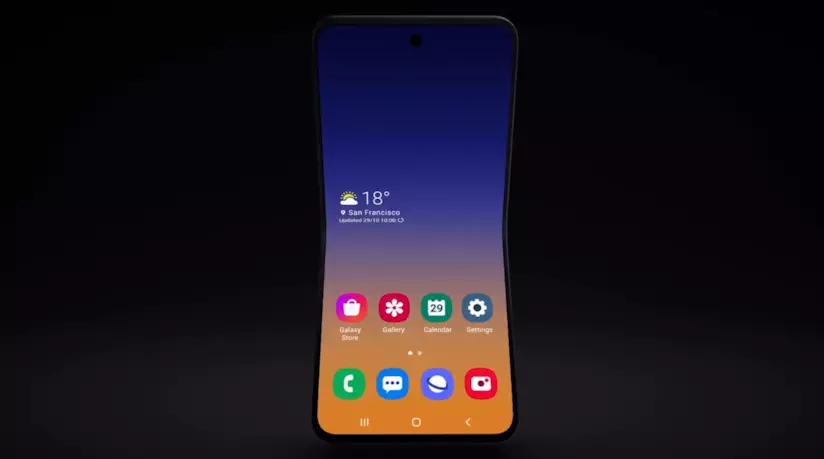 Dalla Cina le prime (presunte) foto reale del nuovo smartphone pieghevole di Samsung Il concept dello smartphone pieghevole a conchiglia di Samsung