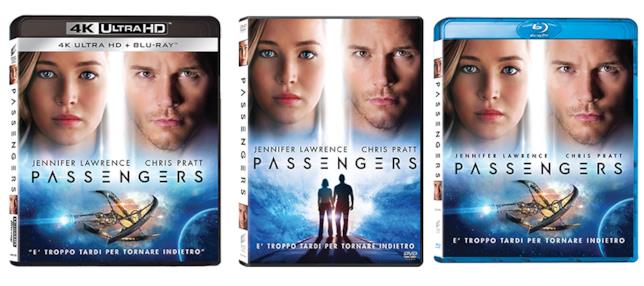 Versioni Home Video di Passengers Packshot delle versioni Home Video di Passengers