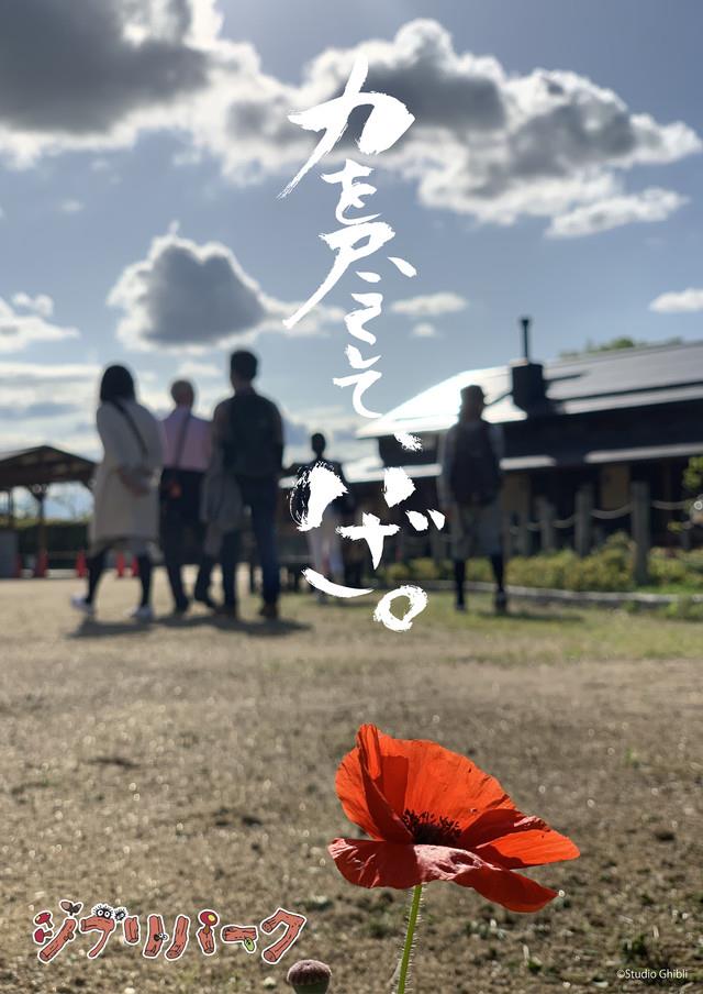 Il poster promozionale del parco a tema Studio Ghibli Il poster del parco ispirato al mondo Miyazaki