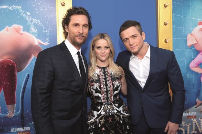Le star di Sing alla premiere Il cast di Sing alla premiere