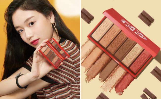 Etude House lancia la palette di ombretti dedicata a Kit Kat La custodia degli ombretti sembra la confezione di Kit Kat