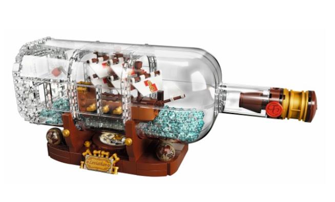 In arrivo la nave in bottiglia di LEGO Primo piano del nuovo modello LEGO per la linea Ideas: Ship in a Bottle