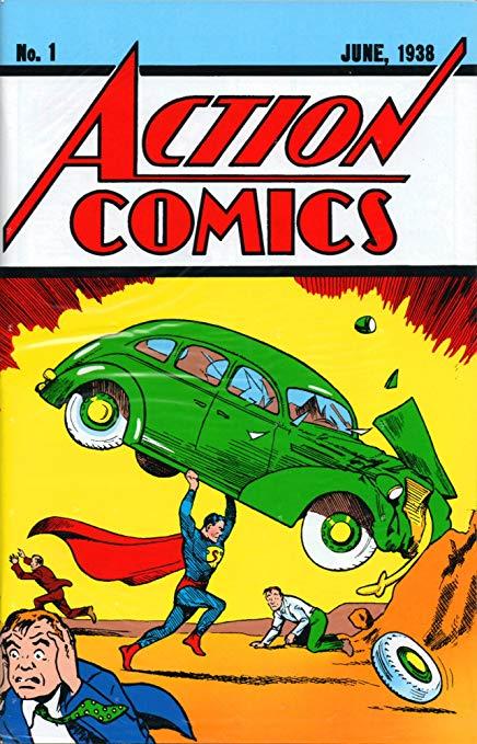Action Comics #1, sul quale comparve Superman per la prima volta Copertina del primo numero di Action Comics, sul quale debuttò Superman