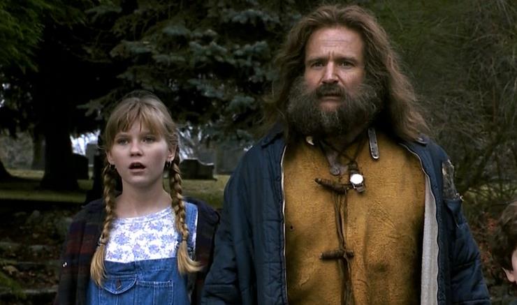 Il cast di Jumanji Robin Williams e Kirsten Dunst stupiti sul set di Jumanji