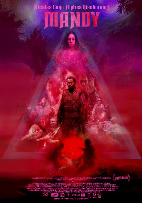 Mandy di Panos Cosmatos Nicolas Cage nel poster ufficiale di Mandy