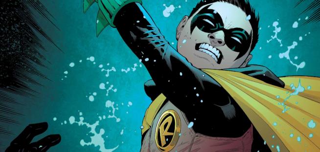 Damian Wayne protagonista del nuovo videogioco di Batman? Damian Wayne in azione in una tavola a fumetti di DC Comics