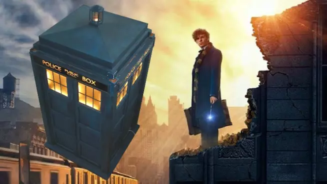Eddie Redmayne dice sì a interpretare Doctor Who Eddie Redmayne come Newt Scamander e il TARDIS