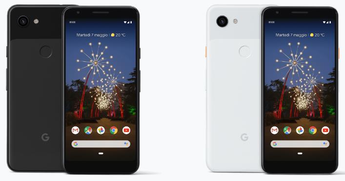 Google Pixel 3a e 3a XL in nero e bianco per il mercato italiano Google Pixel 3a XL in nero e bianco