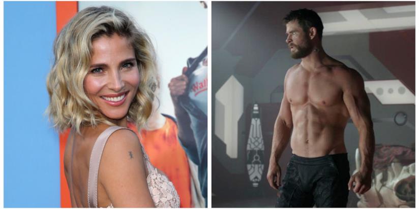 Elsa Pataky dice basta alle scene a petto nudo del marito? Elsa Pataky a una movie premiere e Chris Hemsworth in una scena di Thor: Ragnarok