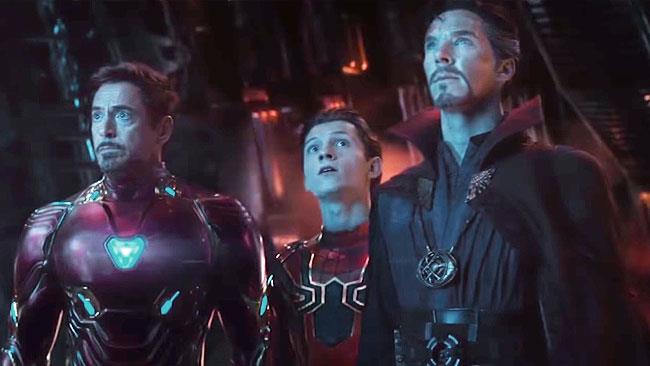Maratona Marvel nei cinema USA in occasione di Avengers: Infinity War Iron Man, Iron Spider e Doctor Strange in Avengers: Infinity War