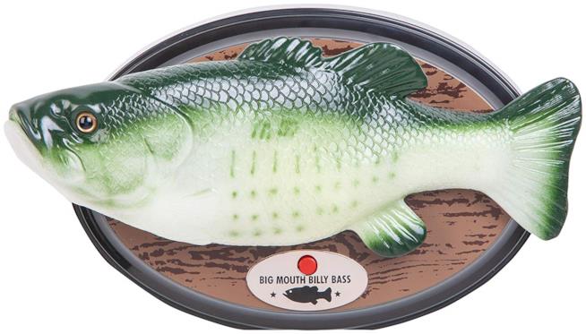 Big Mouth Billy Bass è compatibile con Alexa, l'assiste vocale di Amazon Il Big Mouth Billy Bass con il logo di Amazon Alexa
