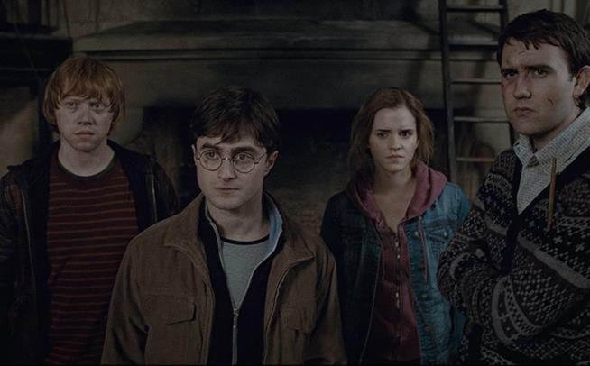 La storia dei Doni della Morte Harry, Ron, Hermione e Neville in Harry Potter e i Doni della Morte