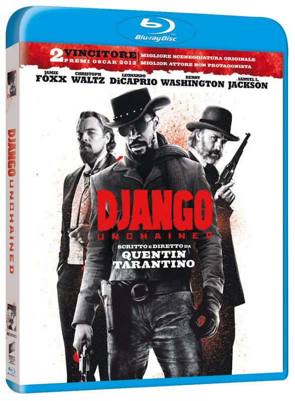 La cover della versione blu-ray di Django Unchained La copertina di Django Unchained