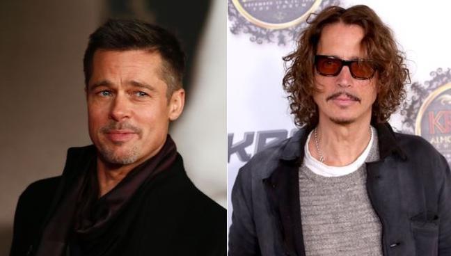 L'attore Brad Pitt e il cantante Chris Cornell Brad Pitt e Chris Cornell
