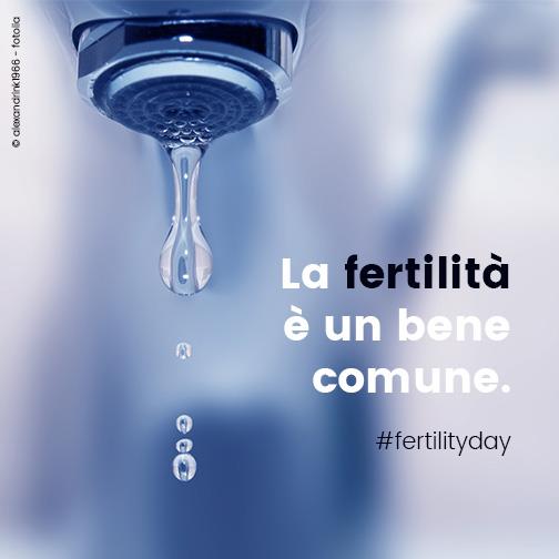 Una delle cartoline del Fertility Day La fertilità è un bene comune