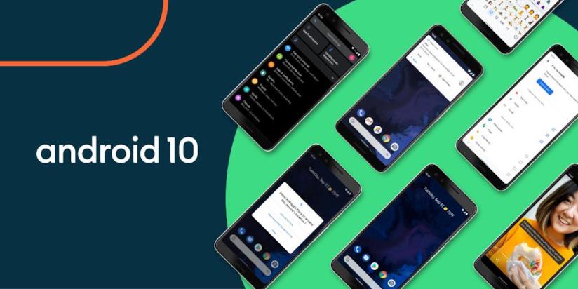 Ufficiale Android 10: nuove funzioni e dispositivi supportati Il logo di Android 10 (sinistra) e una serie di Google Pixel (destra)