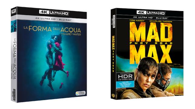 La Forma dell'Acqua e Mad Max: Fury Road La Forma dell'Acqua e Mad Max: Fury Road in 4K