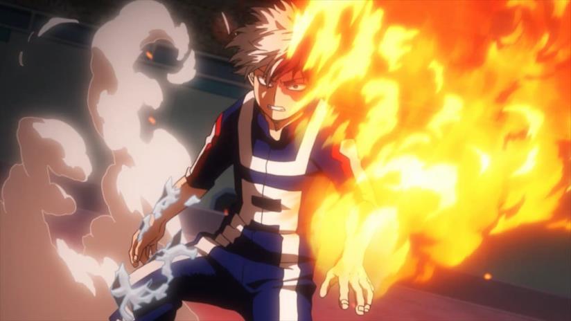 Todoroki di My Hero Academia usato per una domanda di un test di chimica Todoroki sa usare sia il ghiaccio che il fuoco