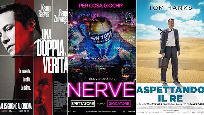 Weekend al cinema: i film in uscita il 17 e 18 giugno 2017 Le locandine dei film Una Doppia Verità, Nerve e Aspettando il Re
