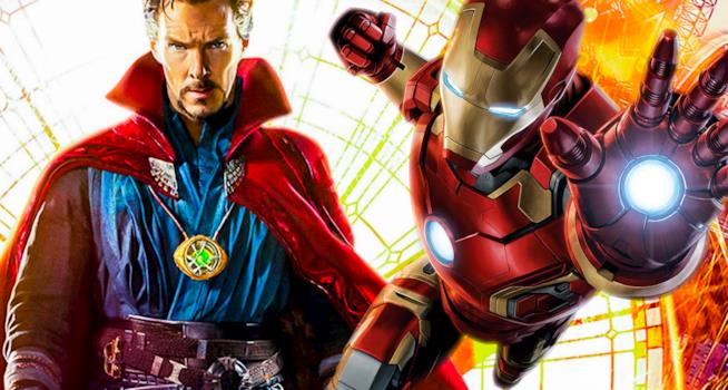 Robert Downey Jr. condivide una foto "super" dal set di Avengers: Infinity War Doctor Strange e Iron Man in una fotocomposizione