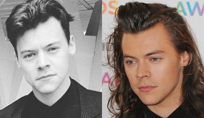 Harry Styles ha tagliato i capelli corti Primo piano di Harry Styles con capelli lunghi