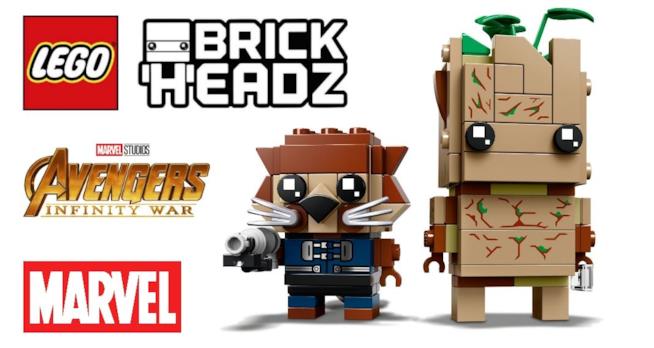 Arrivano Groot e Rocket Raccoon nella versione LEGO BrickHeadz Groot e Rocket Raccoon nella versione LEGO BrickHeadz