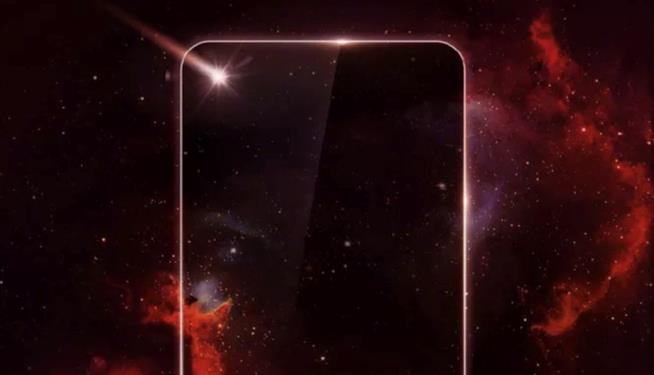 Il prossimo smartphone di Huawei non avrà la tacca grazie al design Infinity-O Immagine promozionale di Huawei del suo smartphone senza tacca