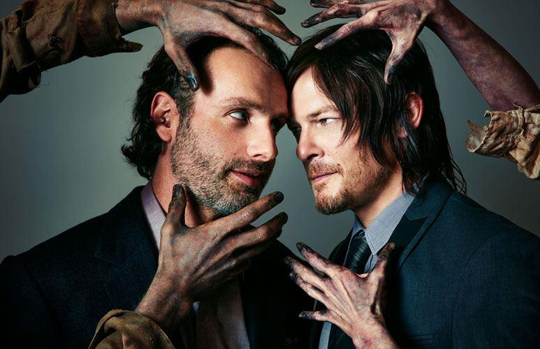 Andrew Lincoln e Norman Reedus Andrew Lincoln e Norman Reedus e qualche vagante