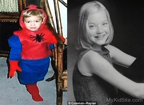 Andrew ed Emma Andrew Garfield a sinistra vestito da mini spider-man e a destra Emma Stone da bambina